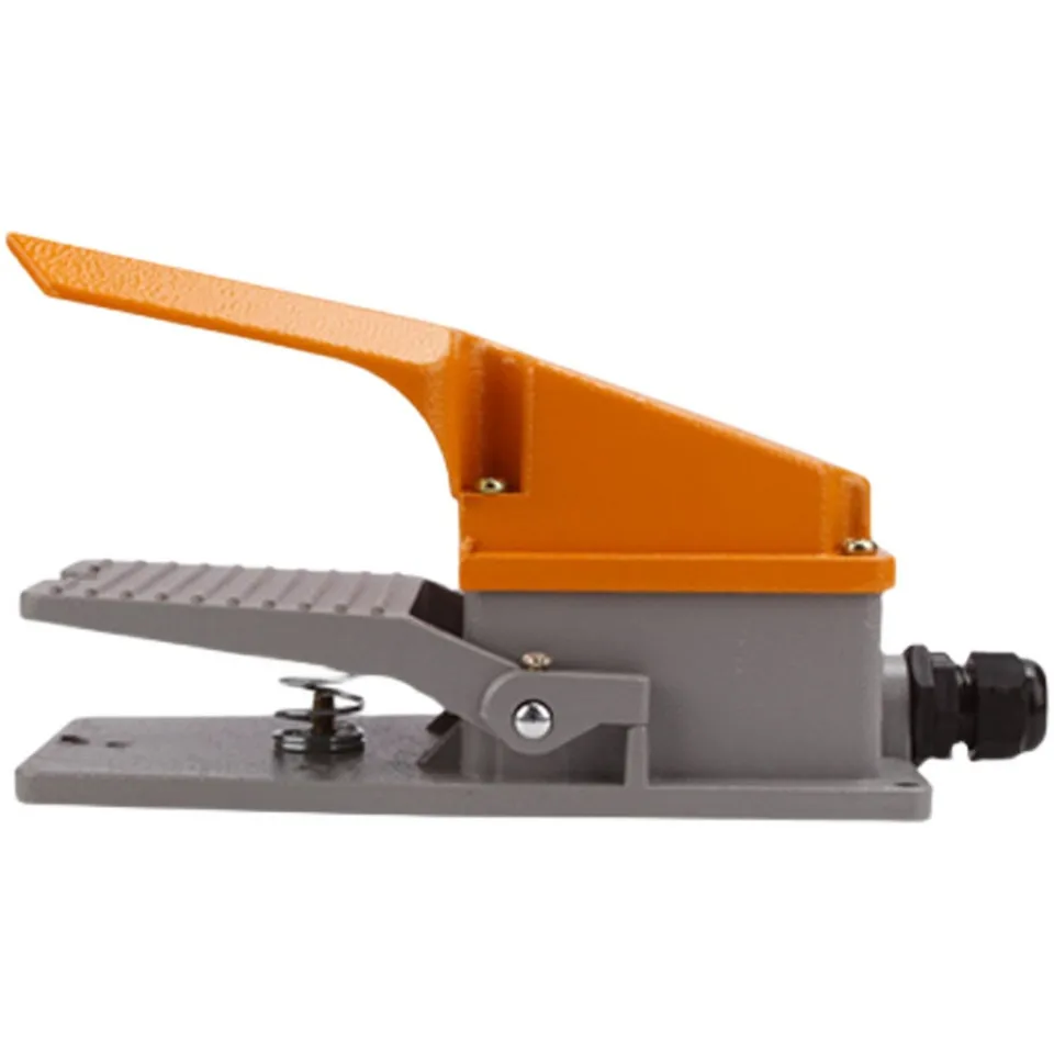 LT4 foot switch  Momentary aluminium case treadle pedal switch for machine tool control silver contact  220V380V