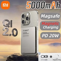 Xiaomi 5000mAh PD20W Magnetic Wireless Power Bank Ultra Thin Fast Charging Powerbank Qi2 for Magsafe for iPhone Samsung Huawei