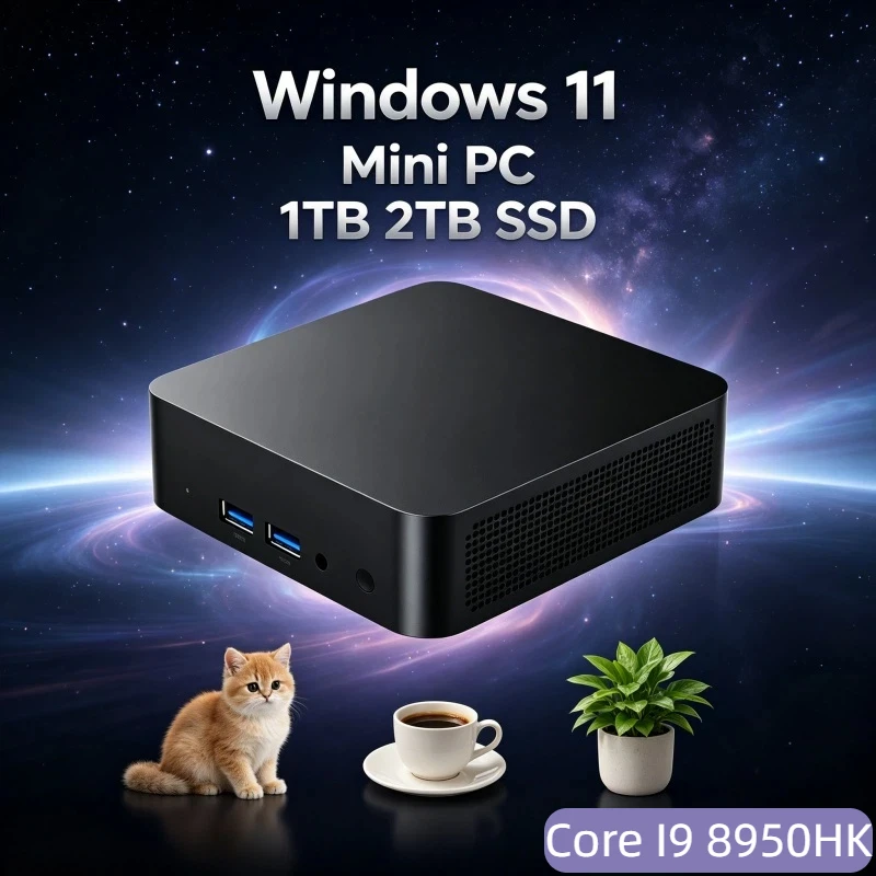 

Supreme Core I9 8950HK Windows 11 Pro Mini PC WiFi6 BT5.2 32GB RAM 1TB/2TB SSD 4K HD Office Gaming PC 3 Years Warranty