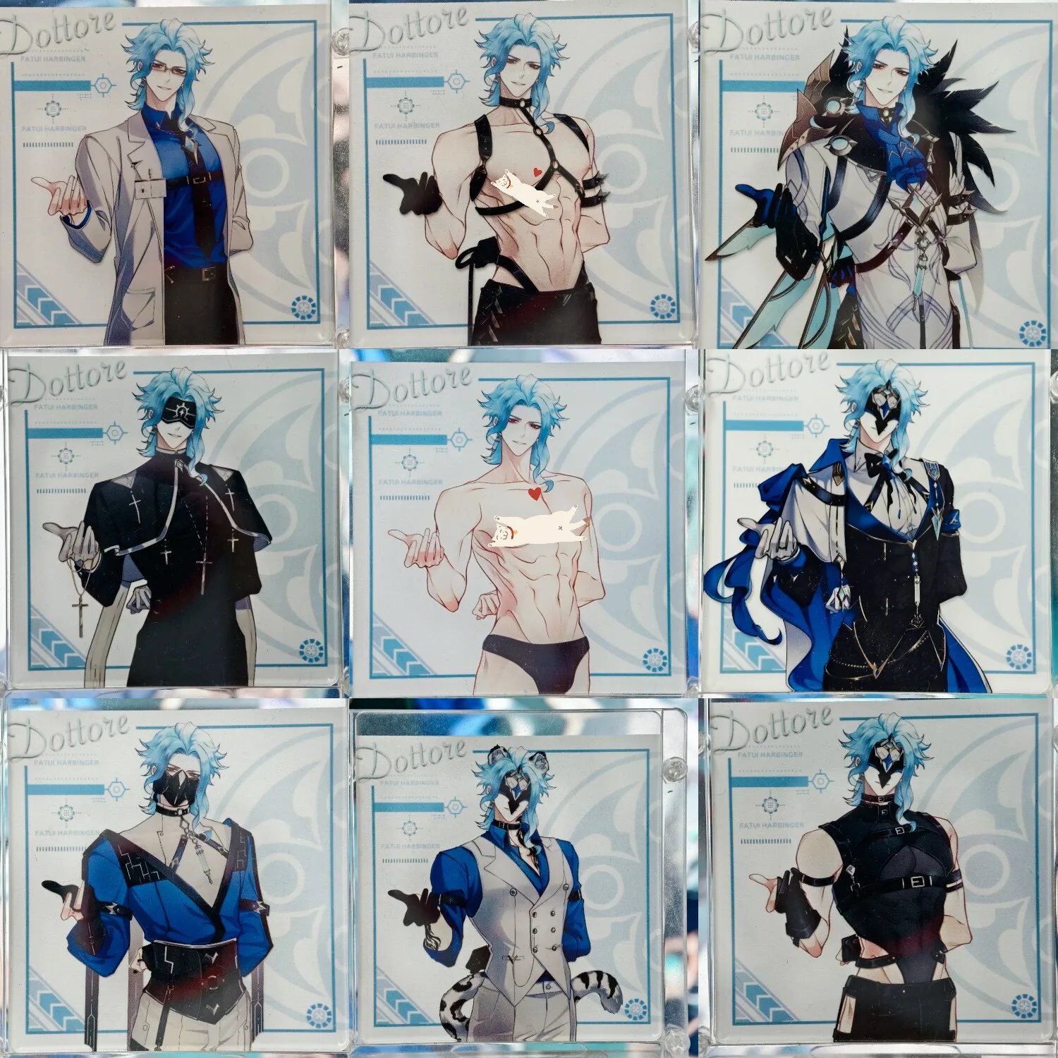 

Anime Game Genshin Impact Il Dottore Acrylic Stand Outfit Change Desk Decor Standing Sign Accessories Cosplay Birthday Gift