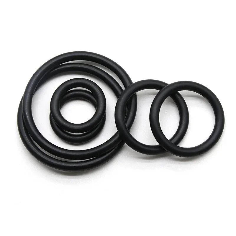 10Pcs NBR O Ring Seal Gasket CS 5mm OD 15~170mm Nitrile Butadiene Rubber Spacer Oil Resistance Washer Round Shape Black