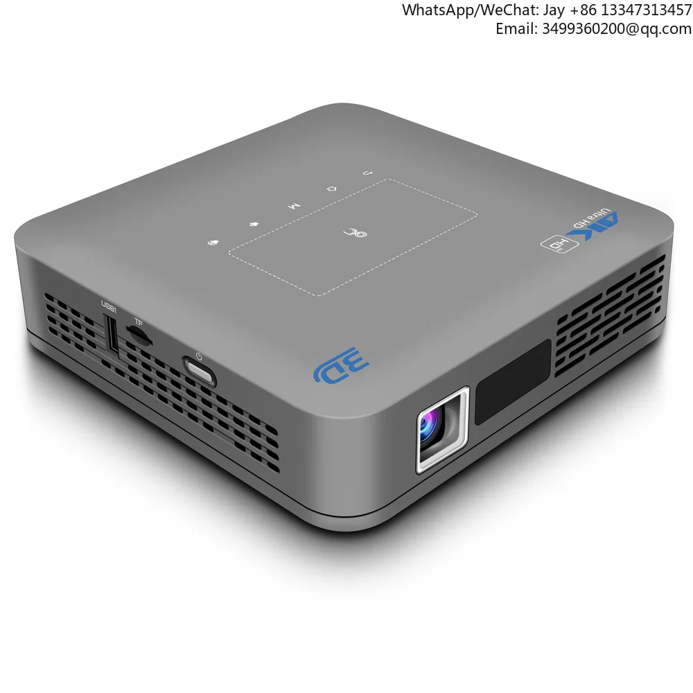 

Touch Panel Electric Focus 300ANSI Amlogic T972 3D 4K Decoding LED DLP Smart Android Projector For Home Office