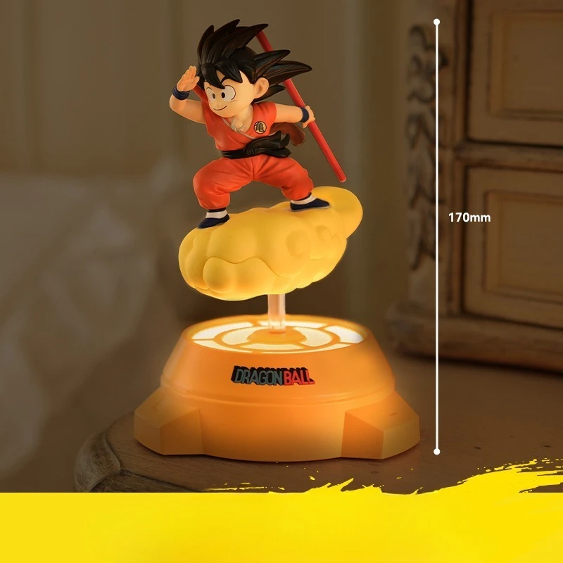 

Anime Dragon Ball Goku Spin Night Light Figurine, Bedroom Bedside Illuminated Atmosphere Decoration, Peripheral Children's Gift