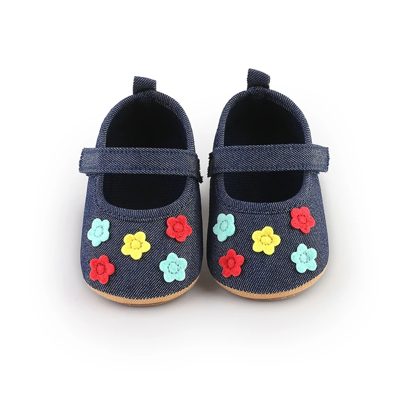 

Однотонная мягкая удобная повседневная обувь для новорожденных девочек с милыми цветами для детей 0-12 месяцев