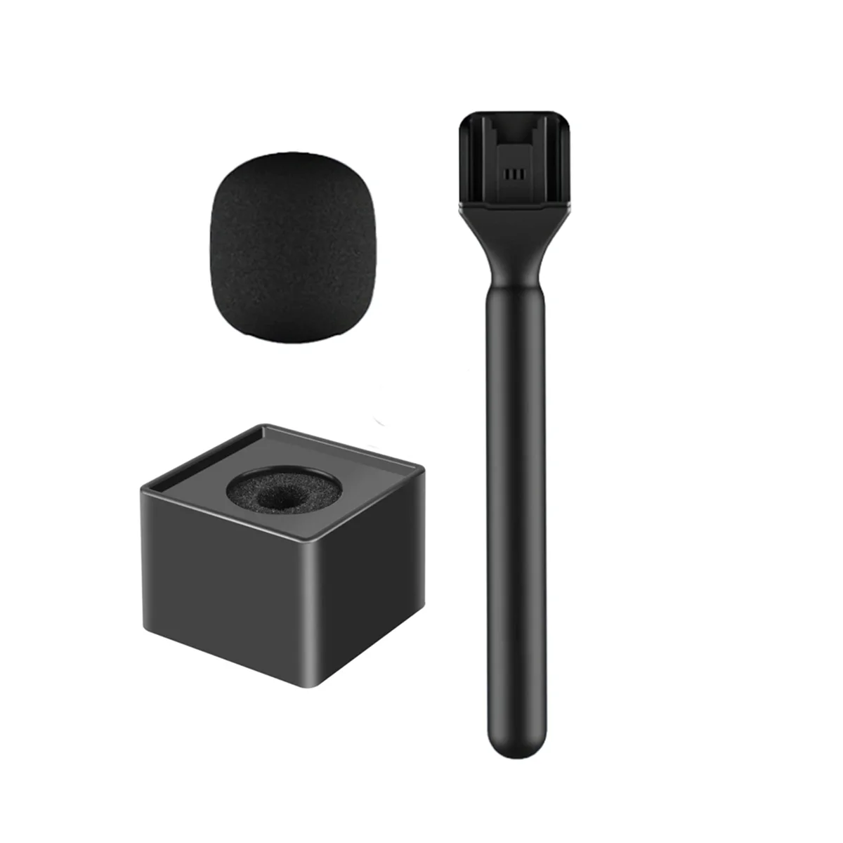 Varilla de mano con kit de etiquetas cuádruple Micrófono inalámbrico HTX Varilla de mano para micrófono DJI/Moma/Rode Go/Relacart,B