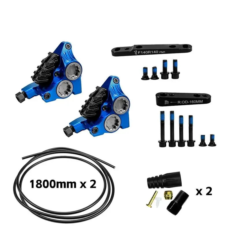 ZRACE XG4 Flat Mount 4 Pistons Bremssattel mit ICE-TECH Belägen, CNC-gefräst, leicht, für BMX-Rennräder und Rennräder – Detail 2