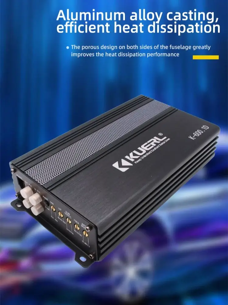 Amplificateur de voiture numérique de classe D 12V monocanal haute puissance 600W Mono amplificateur de puissance de voiture Audio stéréo Modification Audio de voiture