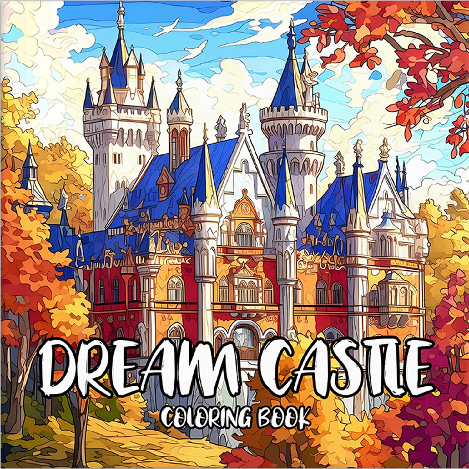 

Fairy Tale Castle Series Coloring Book for Adult Featuring Pattern for Relaxation Kids Educational DIY Painting Drawing Book