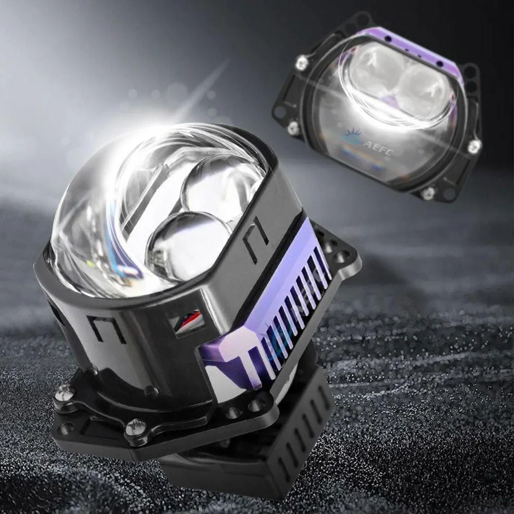 

3 Inch Square Bi LED Double Laser Car Headlight Lens 12V 75W 6000K Hi Lo Beam Retrofit
