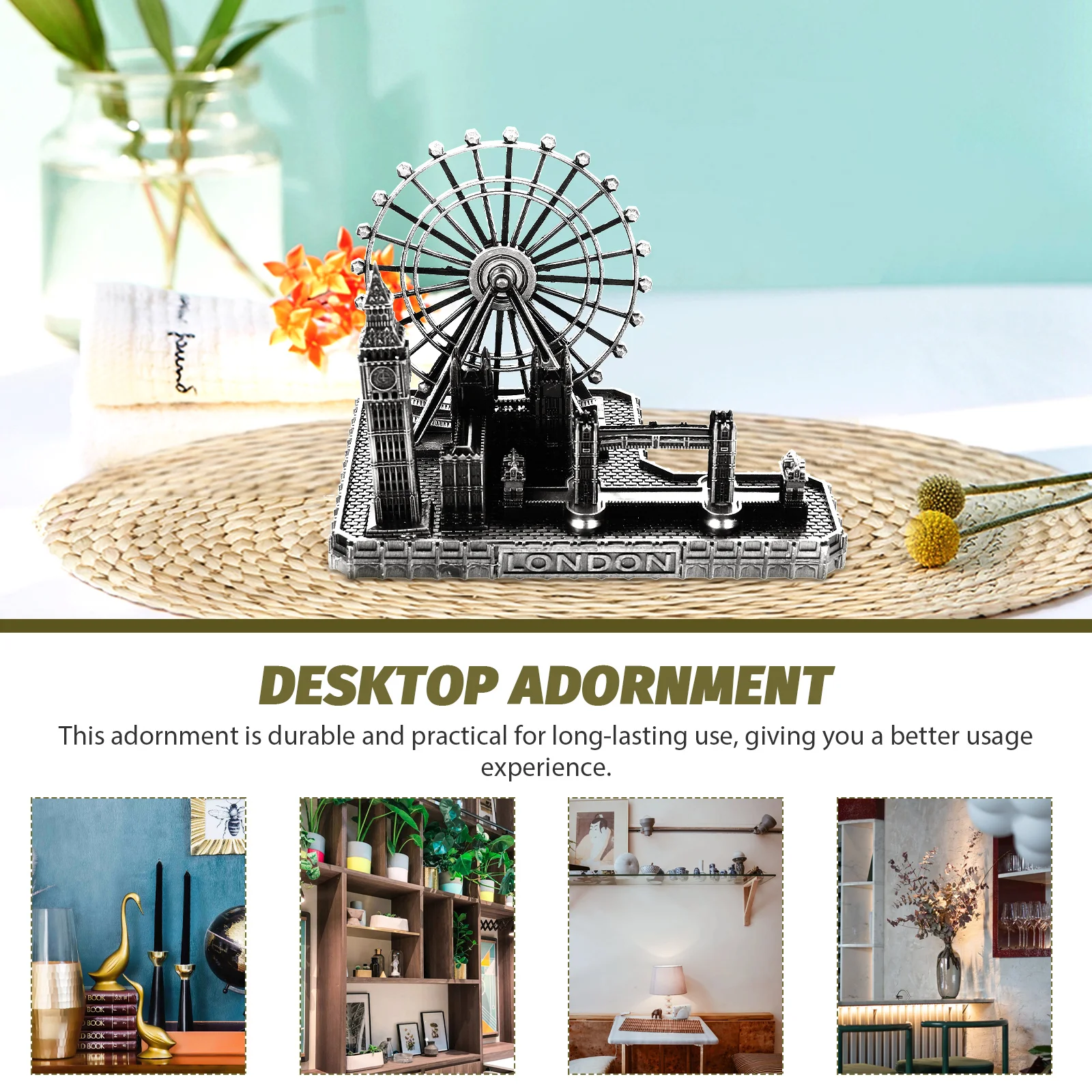 

Creative Big Adornment Unique Tower Bridge Desktop Ornament Alloy London City Architectural Long Lasting