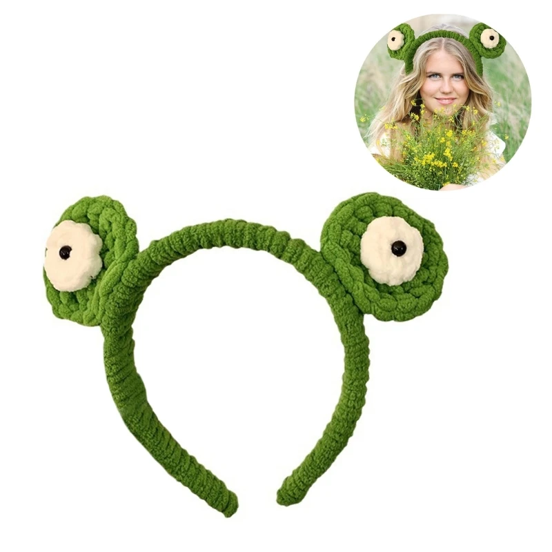 Funny Frog Hairband for Photo Studio Halloween Eye-catching Props for Halloween Festive Party Daily Wear Headpiece