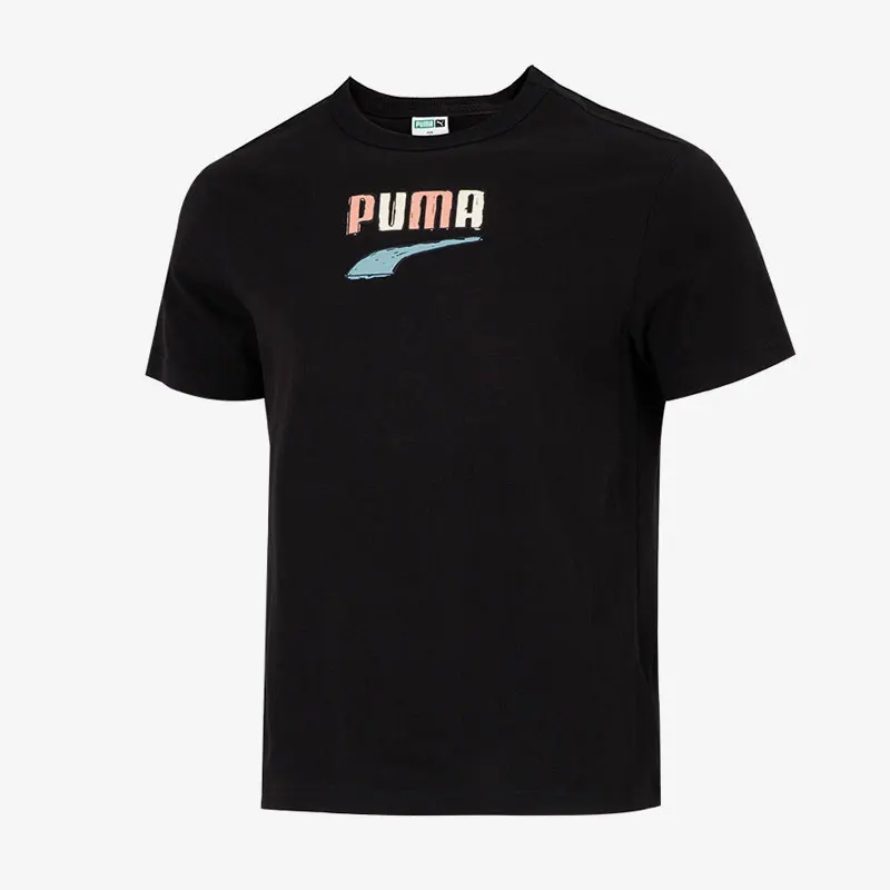 

Оригинальная сезонная новая мужская спортивная дышащая рубашка Puma для тренировок и бега с короткими рукавами 535359-01