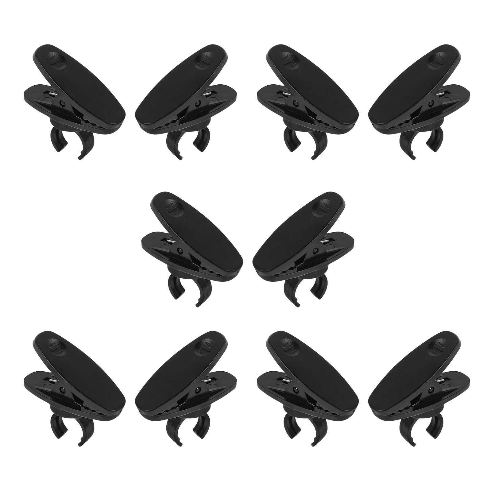 

10 Pcs Lavalier Microphone Clip Lapel Clips Condenser Microphones Adjustable Collar Plastic Gooseneck