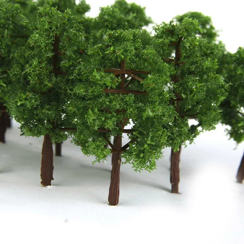 20PCS Model Trees 8CM Mini Model Trees Micro Landscape Decor Train Layout Accessories DIY Plastic Garden Decoration Kids Toys