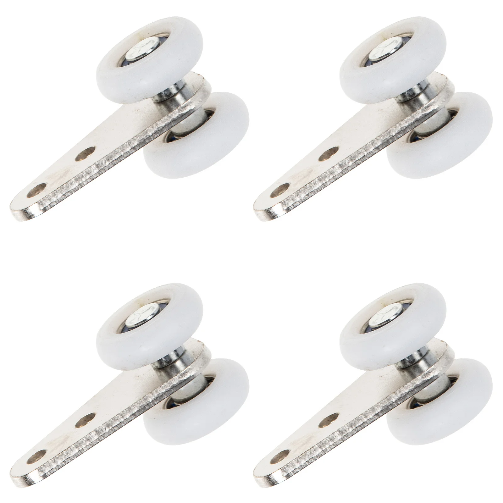 

4pcs Wardrobe Door Sliding Rollers Nylon Smooth Curtain Hanging Wheels For Window Bathroom Replacement Mute Gliders Hardware