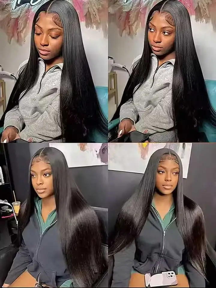 Paquetes de Cabello Humano Brasileño Lacio de 12 a 42 Pulgadas, Remy, Negro Natural 5