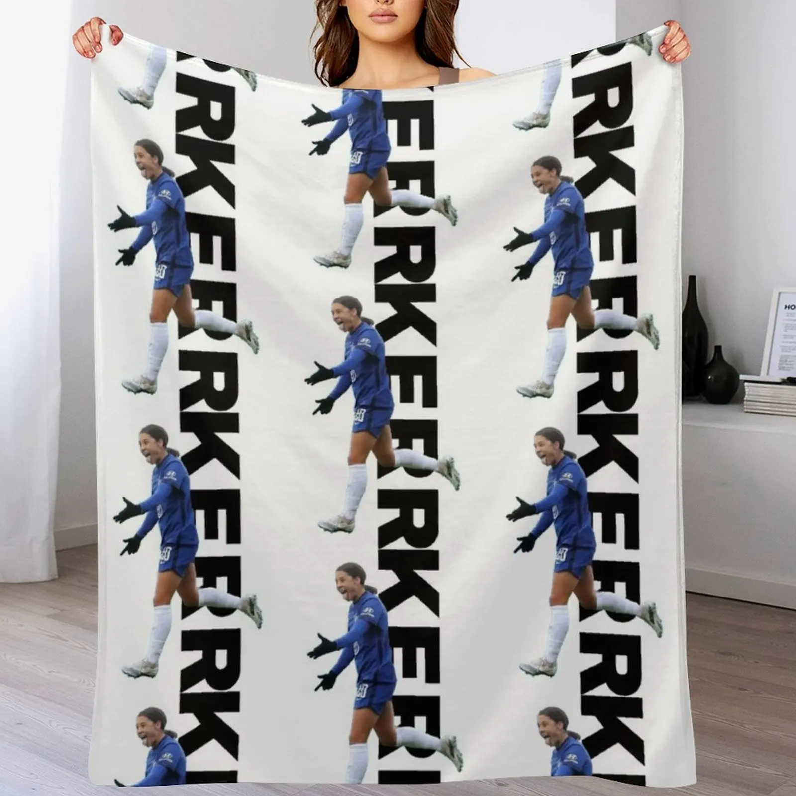 Blue Kerr Graphic design Throw Blanket