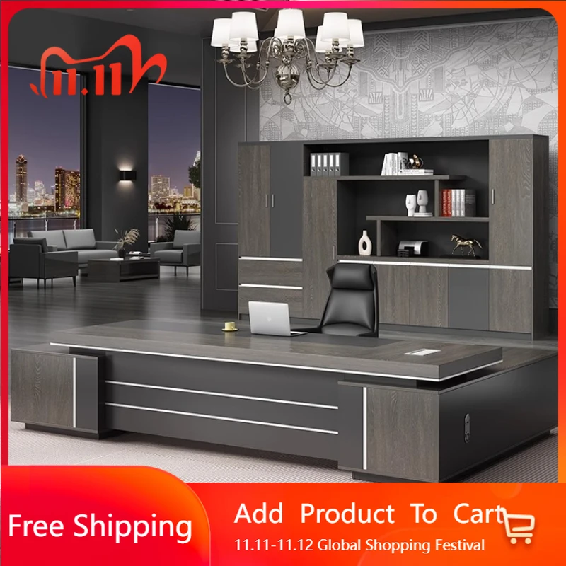 

Simple Modern Office Desk Stand Up Storage Executive Organizer Luxury Desks Reception Monitor Stand Modern Bureau Furniture