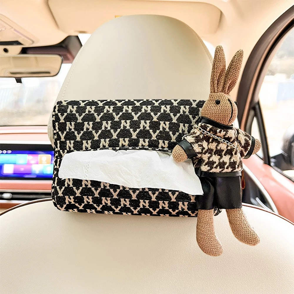 Car Tissue Box Toilet Paper Holder Seat Back Tissue Box Case Napkin Container Organizer Holder Auto Interior Storage