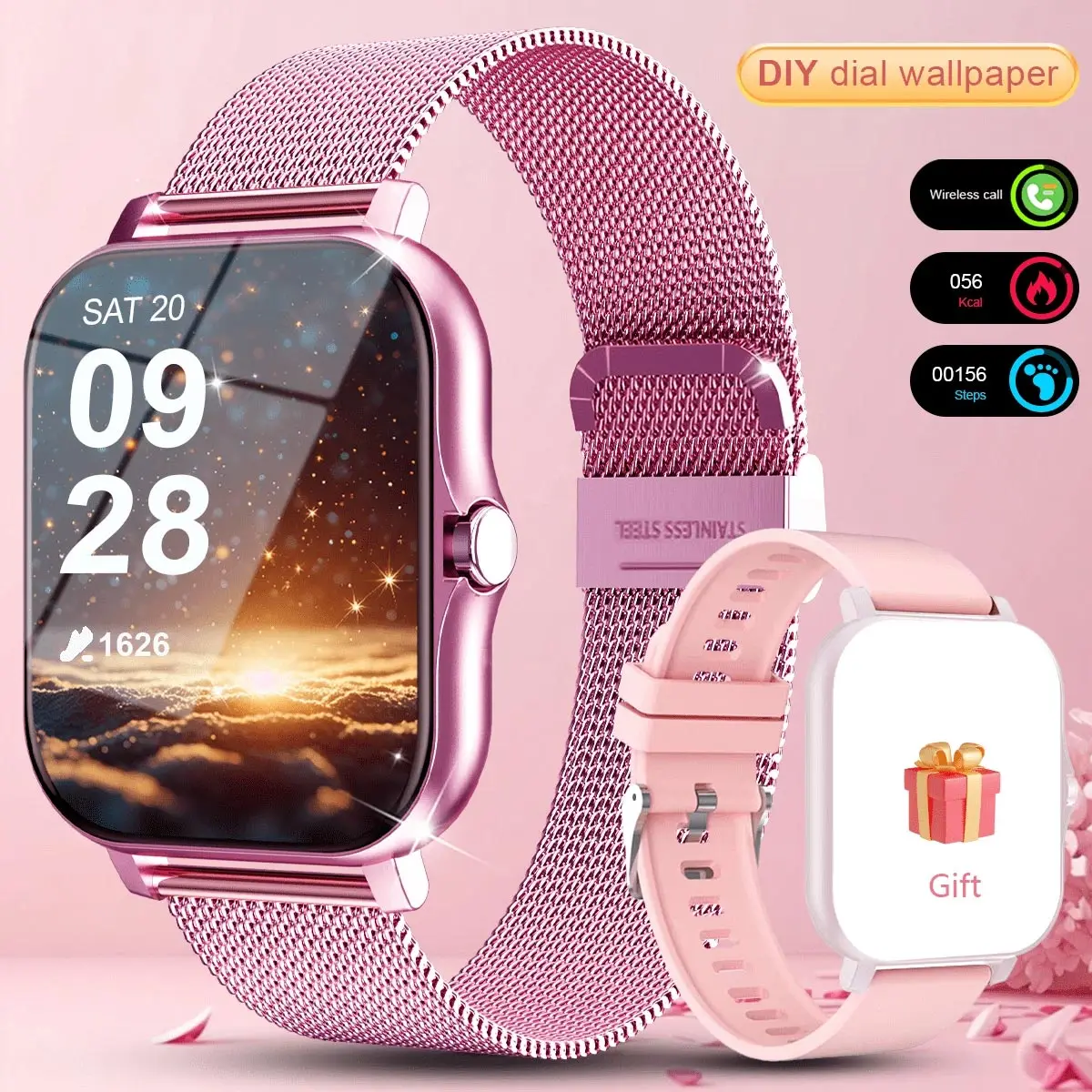 

Smart Watch, Wireless Call/Dial, Multiple APP Reminders, Suitable for Men and Women, Sports Watch, Compatible with IPhone/Andrio