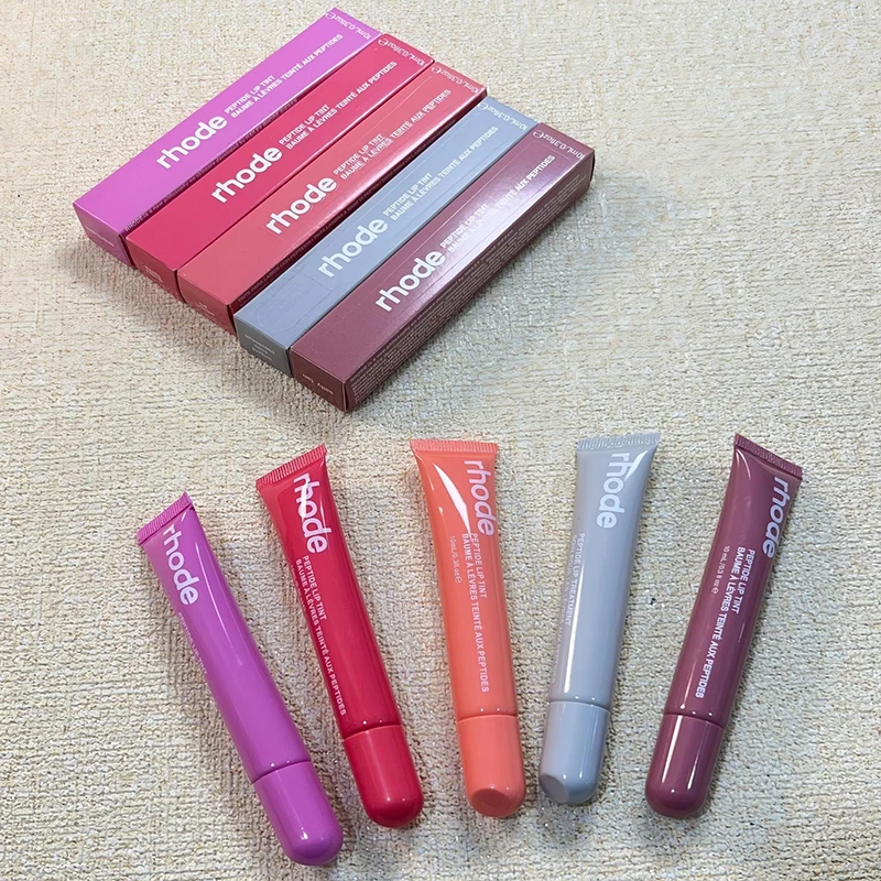 Rhodeskin Lipgloss Lippenbalsam Glättender Lippenstift Langanhaltende Pflege für Frauen Make-up Feuchtigkeitscreme Blush Lippenstift Geschenk für Mädchen