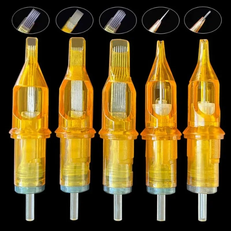 

5/10/20pcs Yellow Dragonfly Tattoo Cartridge Needle 1 3 5 7 9 11 13 14 15 RL RM RS M1 For Tattoo Machine Pen Needle Accessories