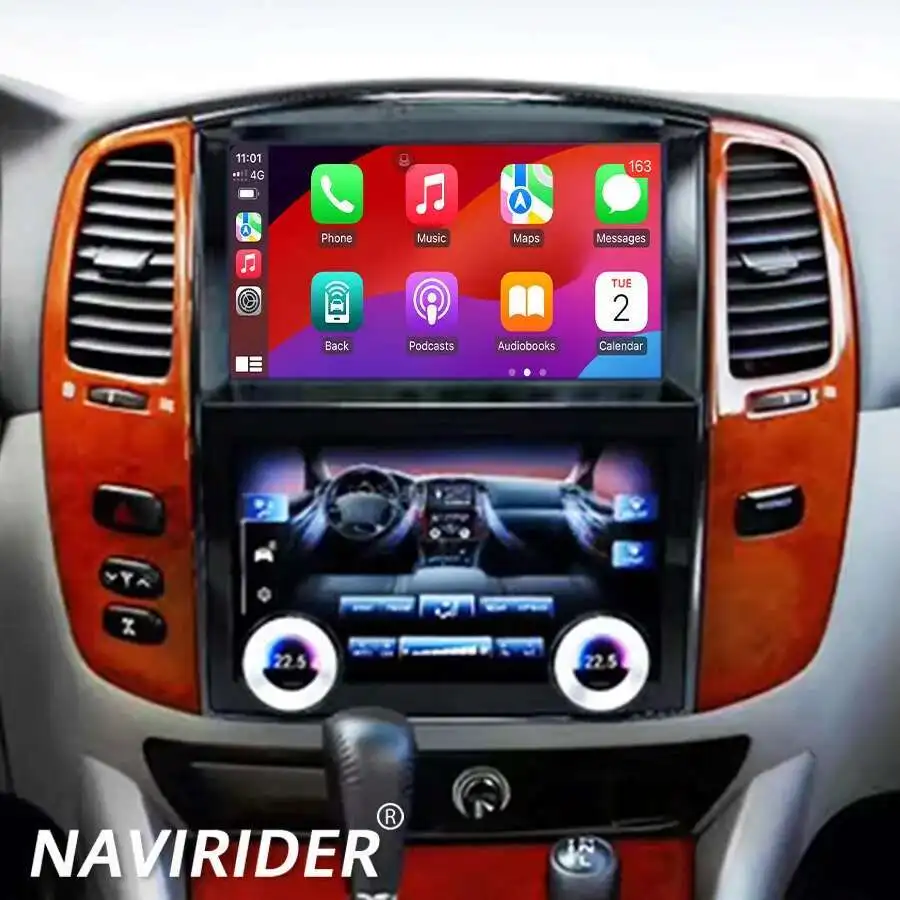 

New Android 14 Screen Ac Panel For Toyota Land Cruiser LC100 For Lexus LX470 2003-2007 Radio GPS Stereo Carplay Video Player