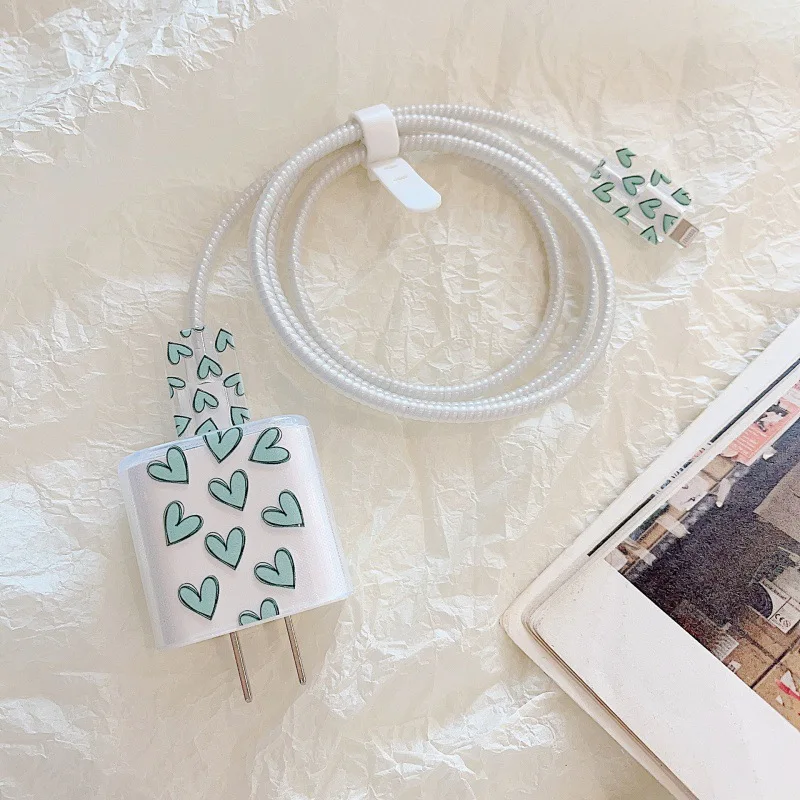 For IPhone Charger Protective Case Cartoon Cute Data Cable Protection Case 20W 18W Ipad USB Data Cable Case