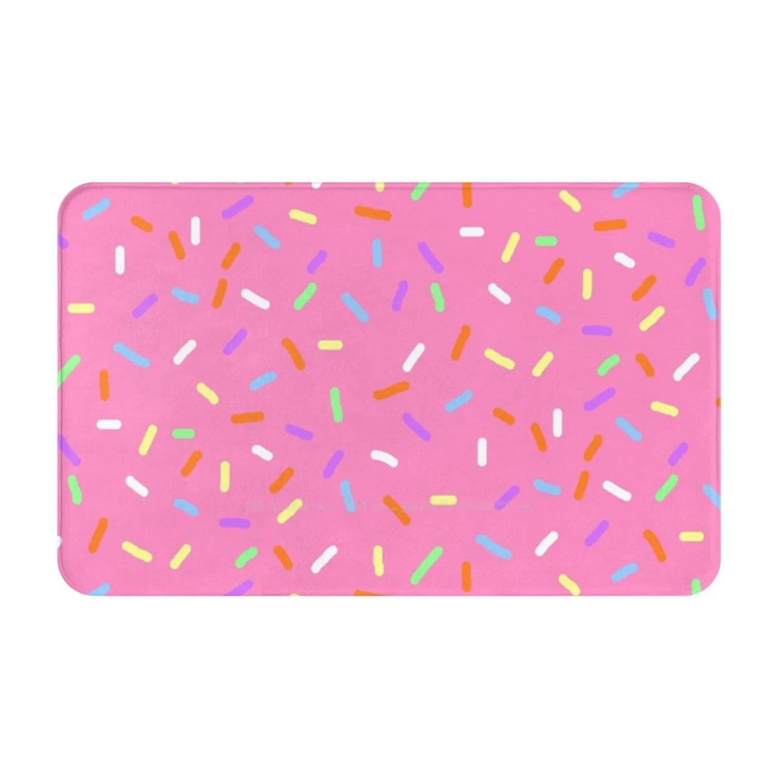 Strawberry Sprinkles 3D Soft Non-Slip Mat Rug Carpet Foot Pad Strawberry Sprinkles Food Strawberry Ice Cream Cupcake Frosting