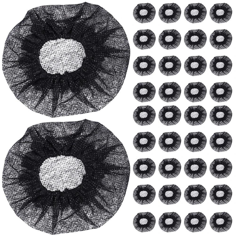 

50pcs Microphone Covers Nonwoven Disposable Protective Caps Windproof Black Mic Shields Karaoke Speech Recording