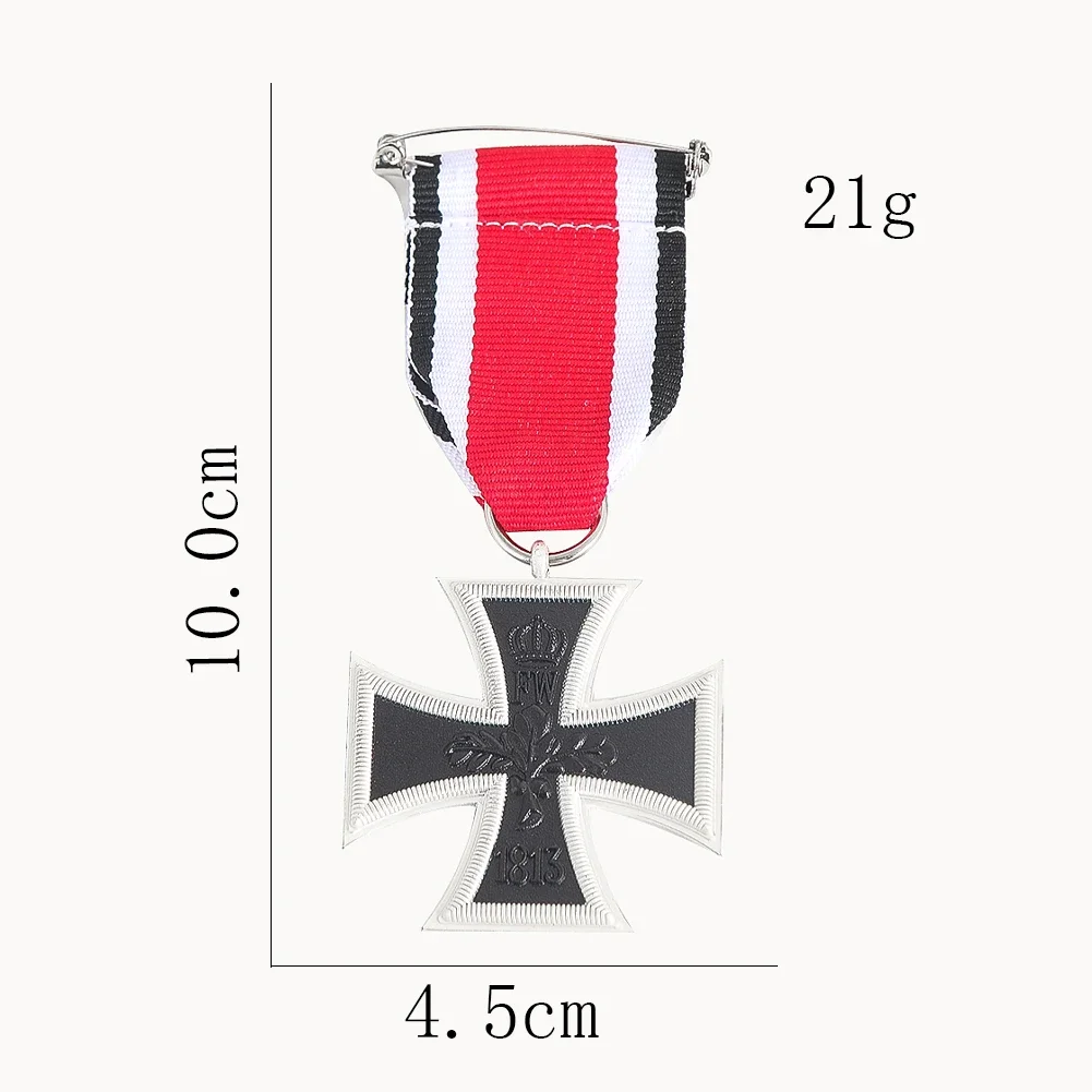 Unique Men Brooch Jewelry Copy Germany 1813 Iron Cross 2nd Class 1813 Iron Cross EK2 Prussia Military Medal with Ribbon Souvenir view 4