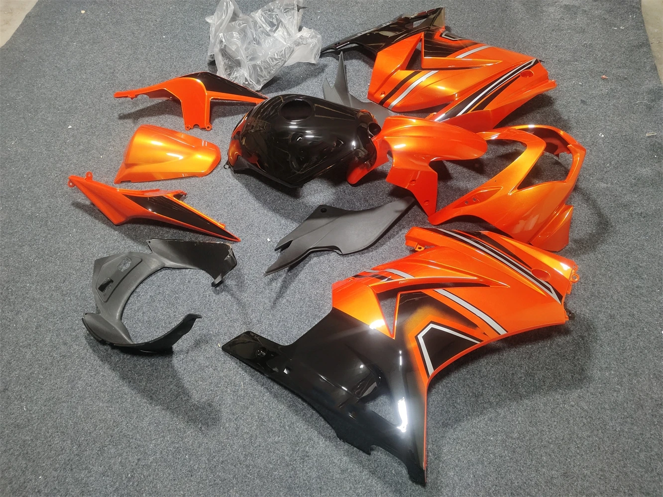 Motorcycle fairing fits Ninja 250 2008 2009 2010 2011 2012 ZX250 08 09 10 11 12 Year fairing Black orange motorcycle shell