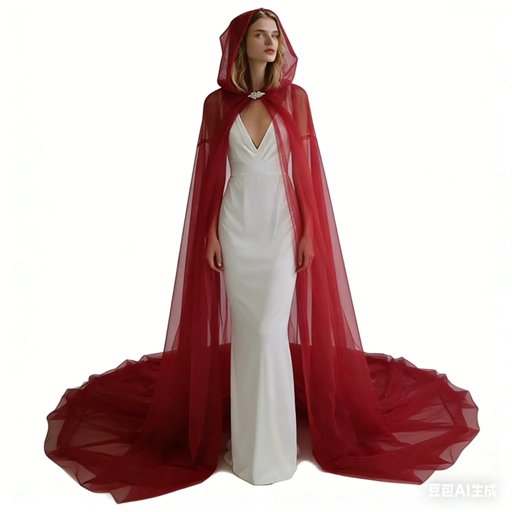 Medieval Cape Shawl Unisex Adult Gothic Punk Fairy Elf Witch Wizard Wedding Wicca Hooded Floor Cloak Halloween Cosplay Costume