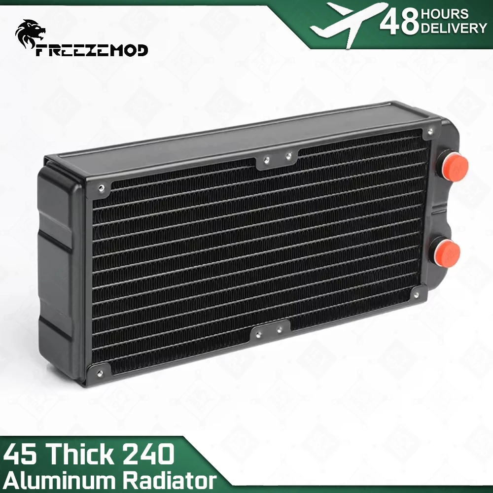 45mm Thick 240mm Aluminum Radiator FREEZEMOD Computer Water Cooling Double-layer Heat Sink Row Independent Two-layer. SR-240SL