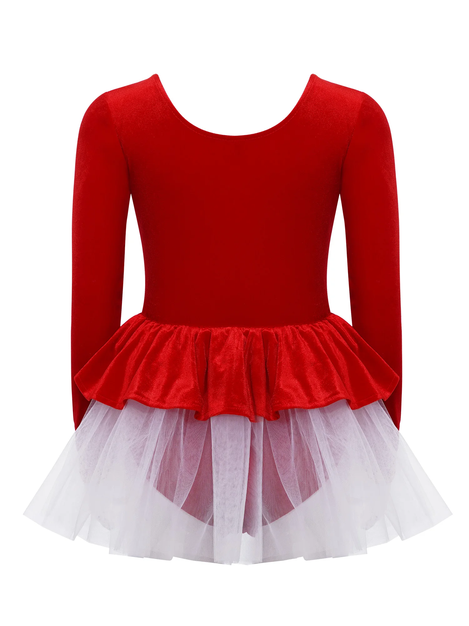 Children Christmas Tutu Dress Girls Shiny Sequins Dress Kids Patchwork Velvet Figure Skating Ballet Dance Carnival Party Costume