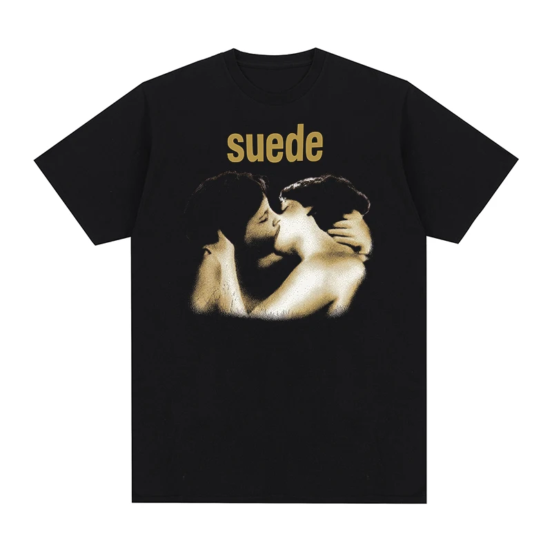 SUEDE Rock Band Vintage T-shirt Blur Oasis U2 Coldplay Harajuku Fashion Fans Gift Cotton Men T shirt New Tee Tshirt Womens Tops