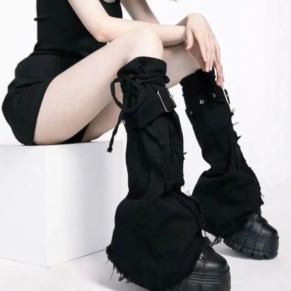 Trendy Y2k Cross Leg Warmers Spicy Girl JK Y2k Stockings Retro Lolita Long Stockings Fall Winter