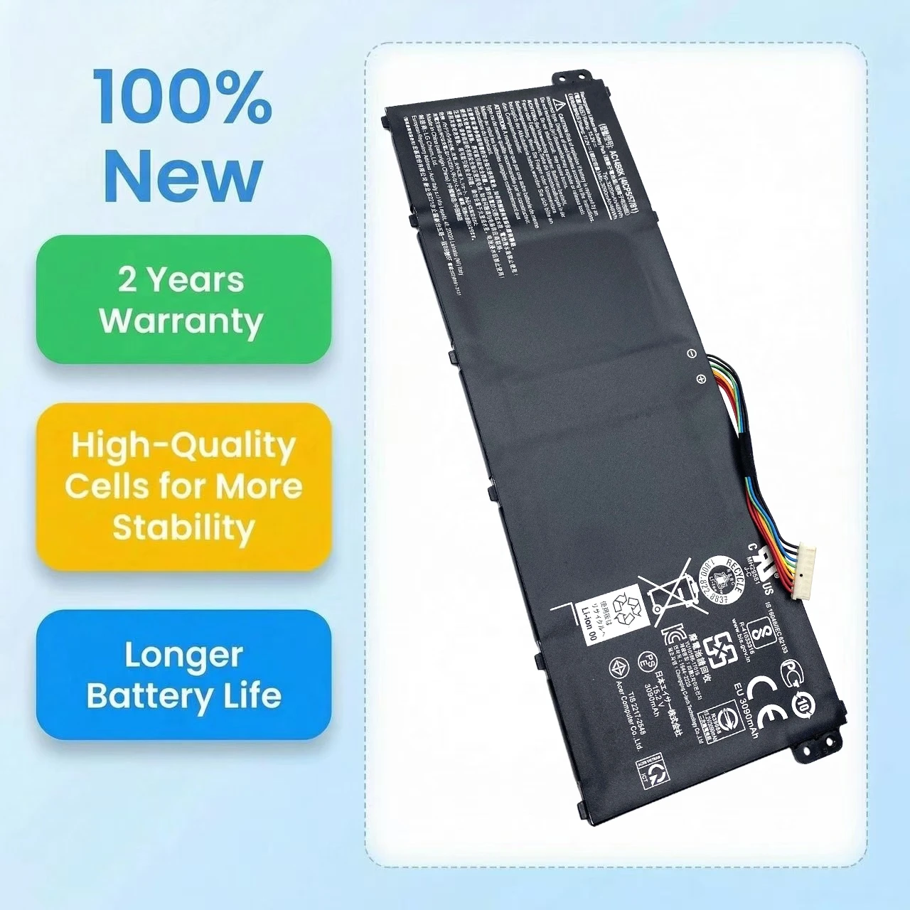 New AC14B8K Laptop Battery For Acer Aspire V3-371 V3-111 ES1-111 131 311 ES1-512 R3-131T R5-471T R7-371T Nitro 5 AN515-51 52 53
