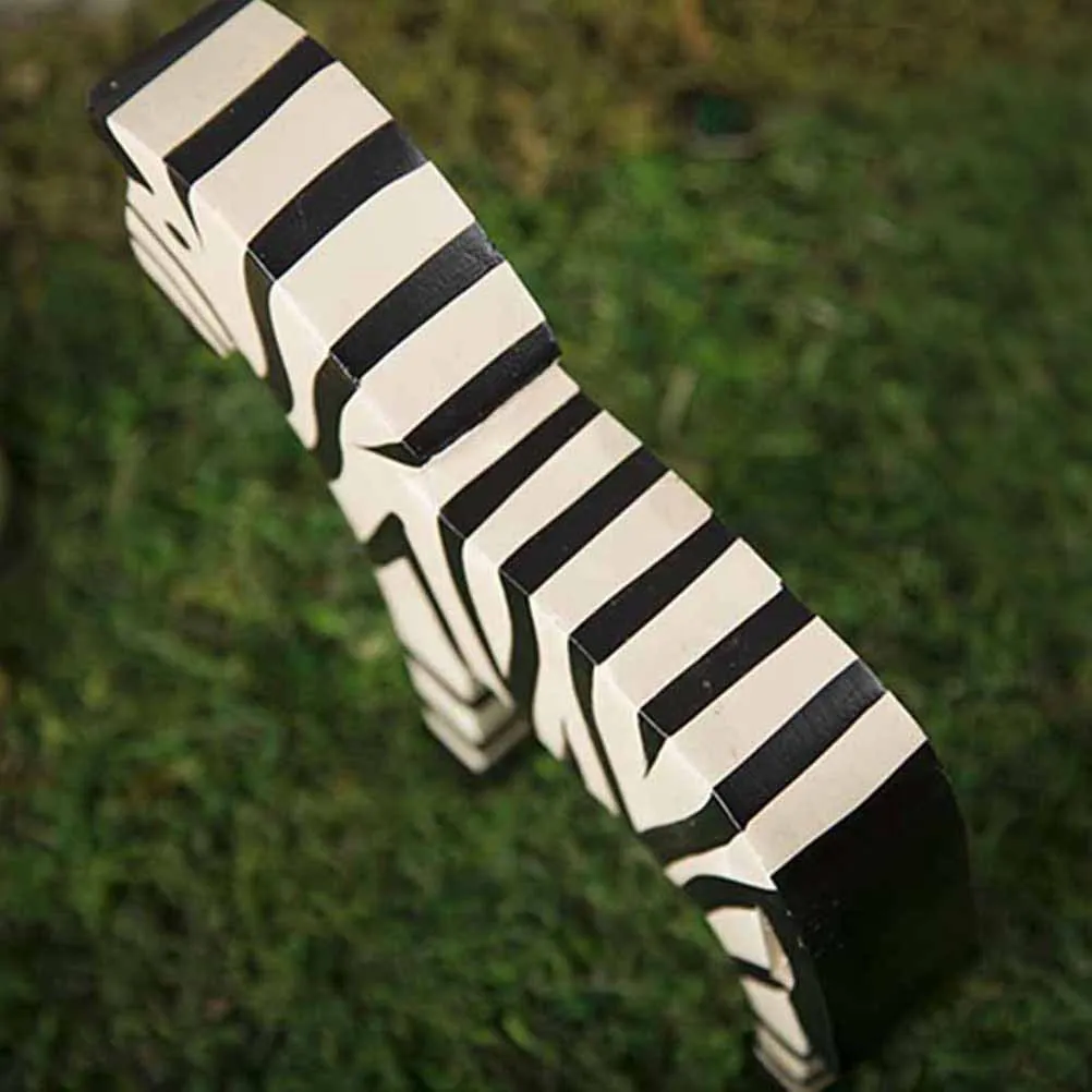 

2 Pcs Log Zebra Ornaments Retro Decor Wood for Animal Car Creative Decorate