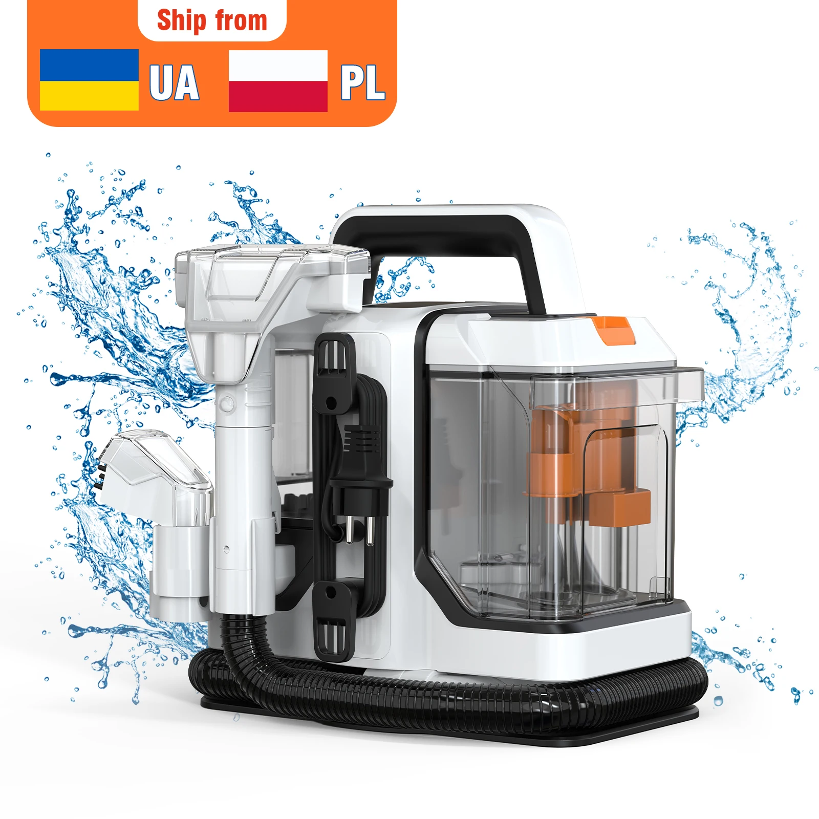 Portable Carpet Cleaner 750W 15000Pa Portable Spot Cleaner for  Spray Suction Upholstery Clean Machine