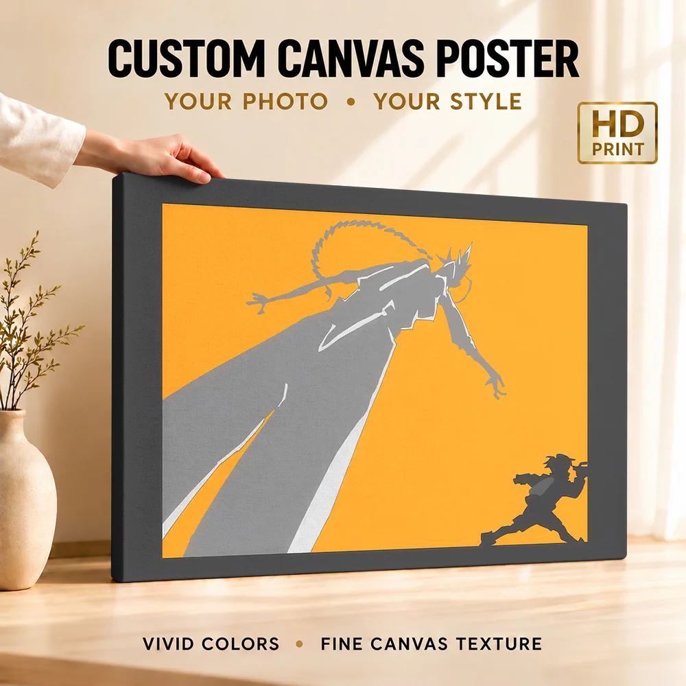 Edgerunners 2 Opening Scene 8 Anime Wood Framed Canvas Poster Customized Photo Character Illustration Wall Art For Game Room