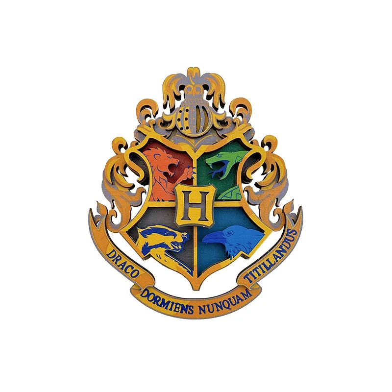 Hogwarts School Badge Refrigerator Magnet Harry Potter LED Night Light Movie Peripherals Party Decorations Holiday Gifts