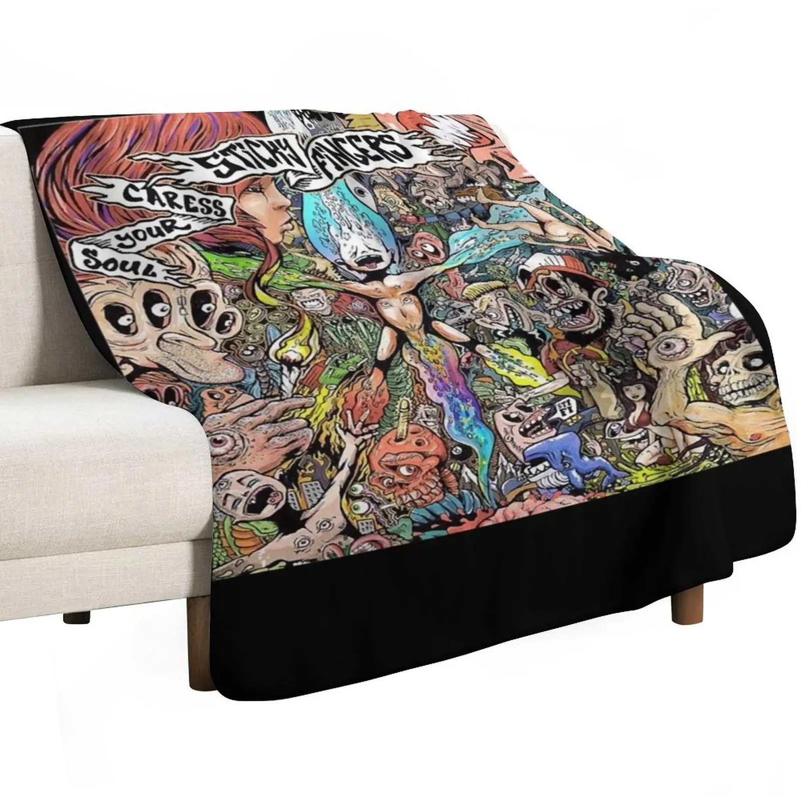 Sticky fingers caress your soul Throw Blanket Extra Large Throw Decorative Throw Large Heavy Decorative Sofa Comforter Blankets