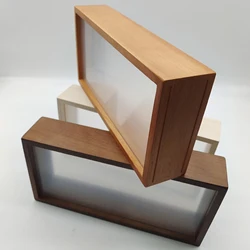 Shadow Photo Frame Dried Flower Display Case Rectangle Acrylic Wood Frame for Memorabilia Award Photos Bouquet DIY Gift
