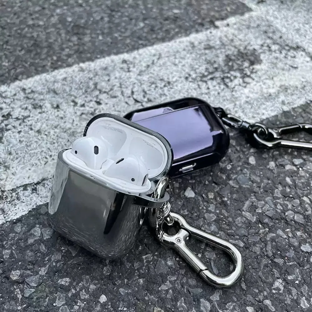 

Earphone Case Customized for AirPods1/2/3 TPU Protective Cases Mirror Electroplating Trendy Pendant Cute Headphone Accessories