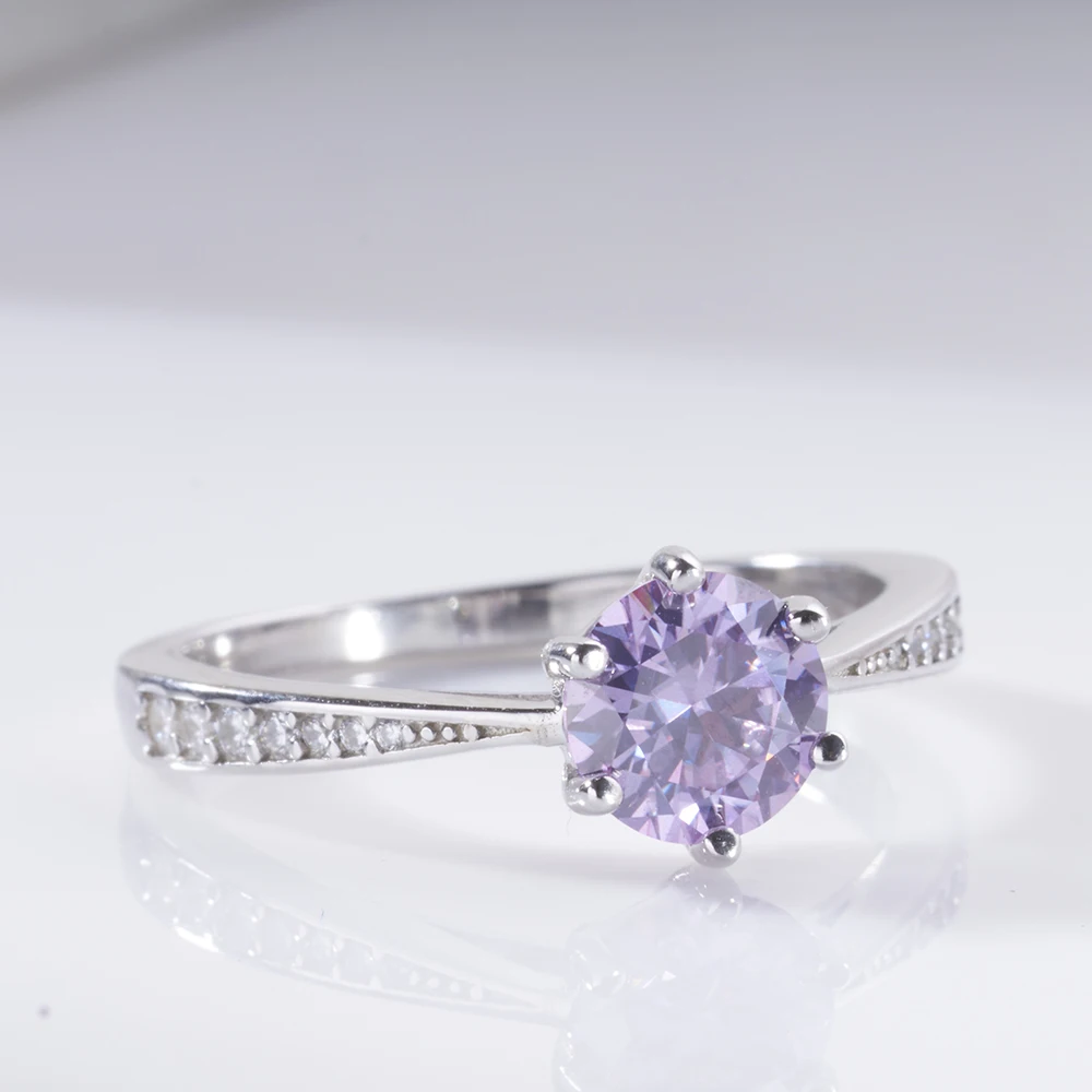 925 Silver 1-3 ct Excellent Cut Purple Green D Color Moissanite Ring Wedding Ring for Women Fine Jewelry dating party gift