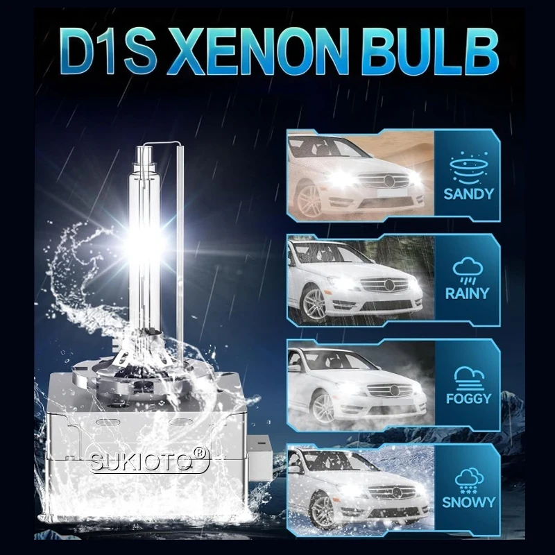 

2 шт. D1S D3S HID лампы для фар 150% яркости металлическое стопорное кольцо и основание простая установка Plug and Play автомобильные ксеноновые фары