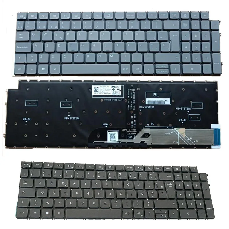 

New French Spanish Backlit Keyboard For Dell Latitude 3520 Vostro 3510 3520 5510 5515 7510 7620 Laptop