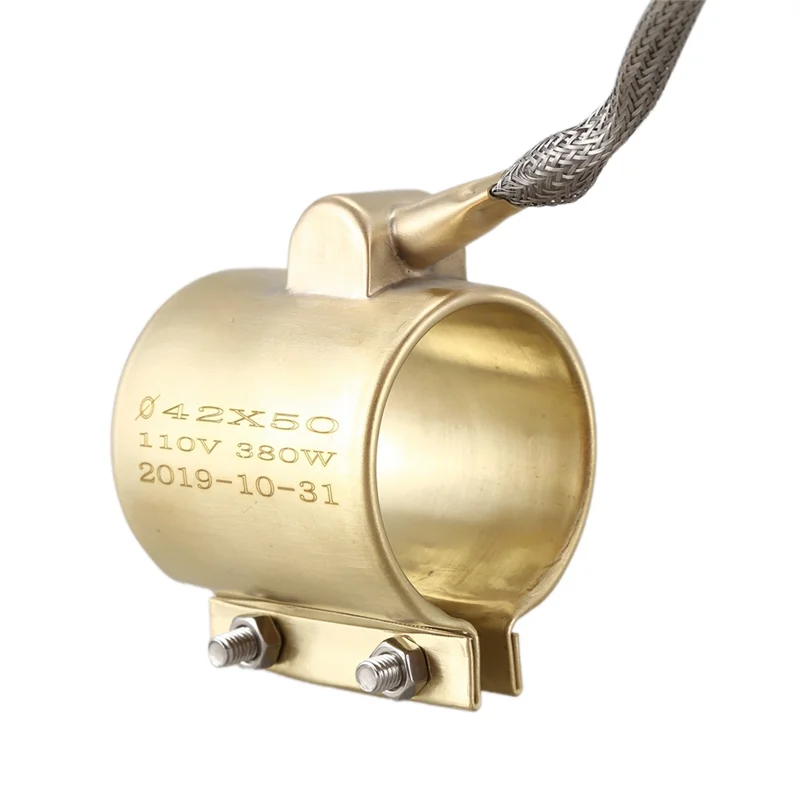 FZFZ 2X 110V 380W 42Mmx50mm Spritzguss-Heizelemente Messing-Bandheizung für Spritzgießmaschine