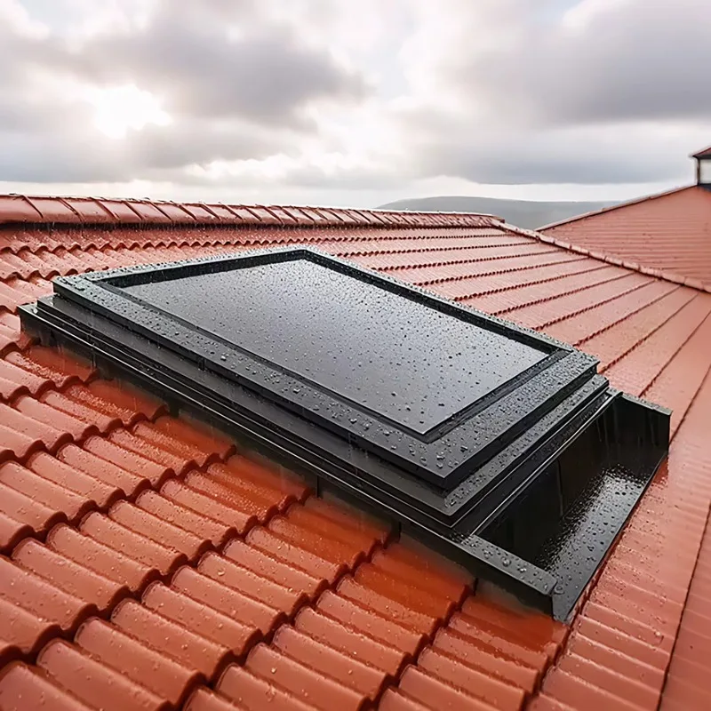 Modern Design Aluminum Alloy Automatic Opening Soundproof Skylight 50x50cm Roof Maintenance Hatch For Residential Use